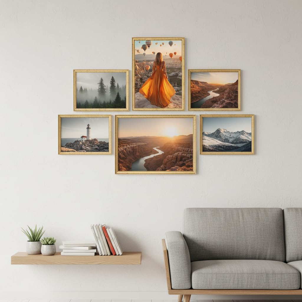 Victor David cadre photo or 15x21 cm art déco