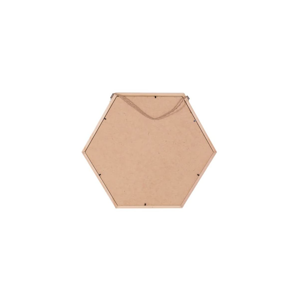 Ceanothe Carelie 106605 miroir hexagonal 48,5x42 cm bois
