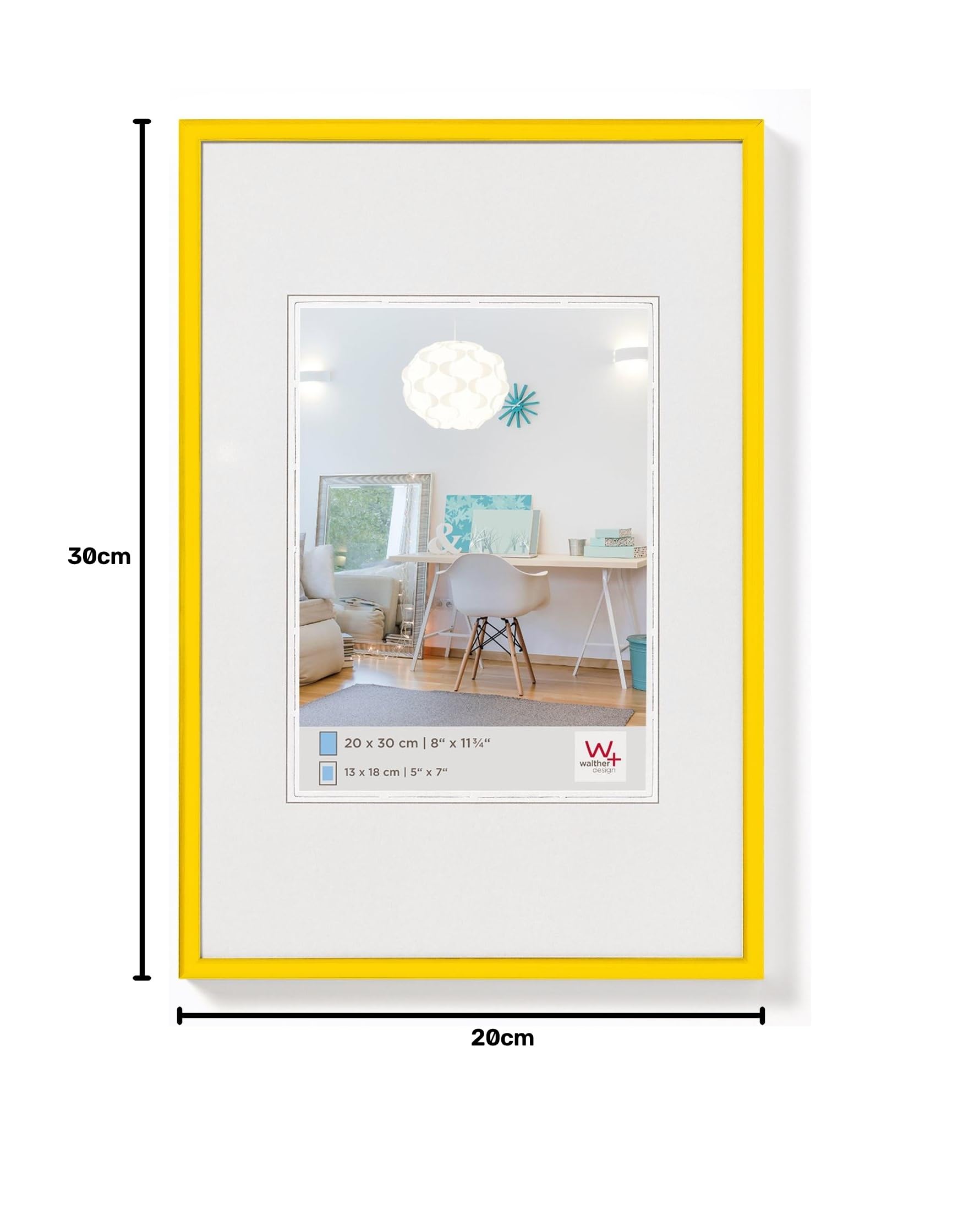 walther design New Lifestyle KV030I cadre photo jaune 20x30 cm