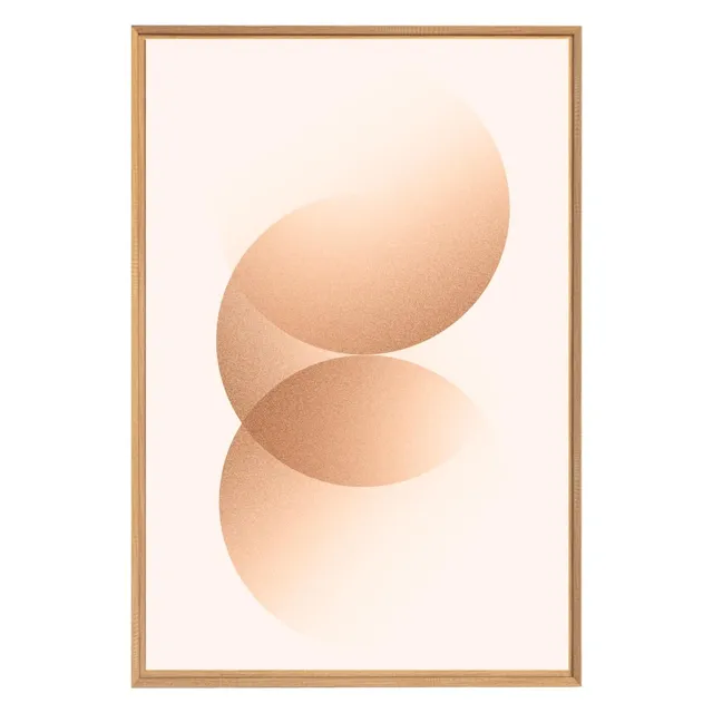 Ceanothe Rond Abstrait tableau encadré 65x97 cm mat