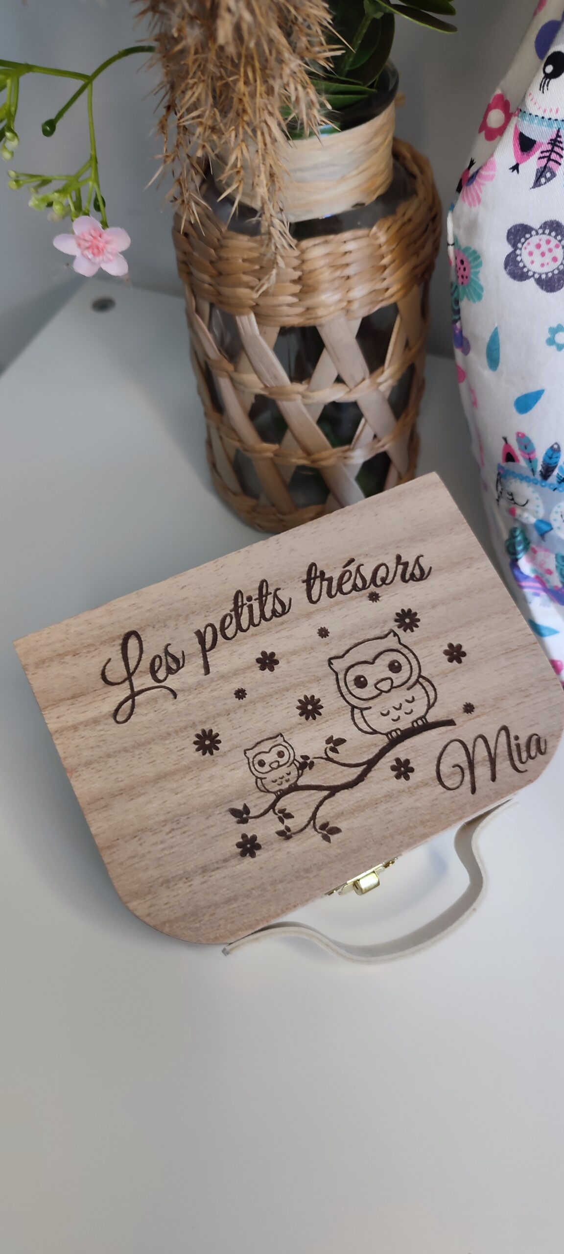 Creat’Angel Petite valise enfant prénom 13,5 cm gravée