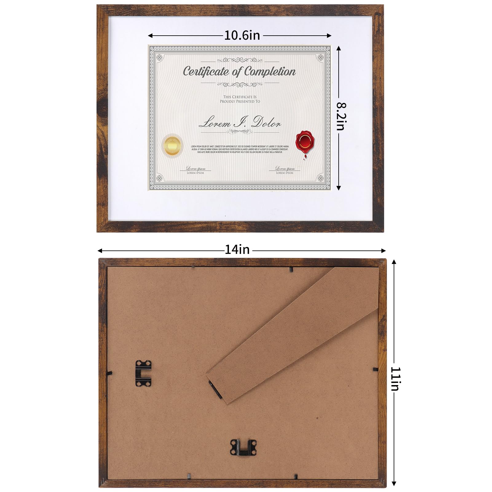 EYMPEU lot 15 cadres photo marron MDF 21,6x27,9 cm