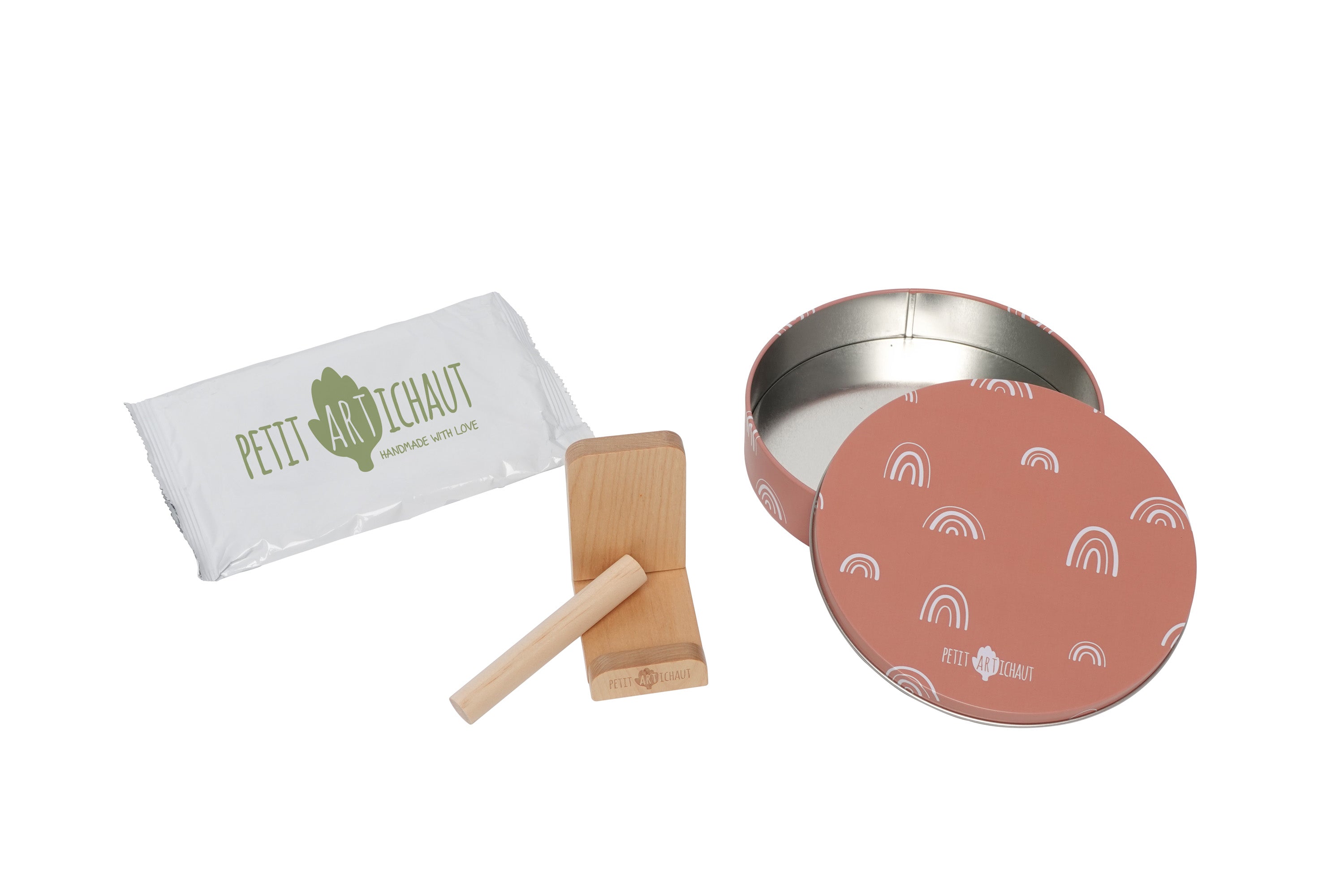 Petit Artichaut Baby Box Round Rainbow Terracotta boîte ronde