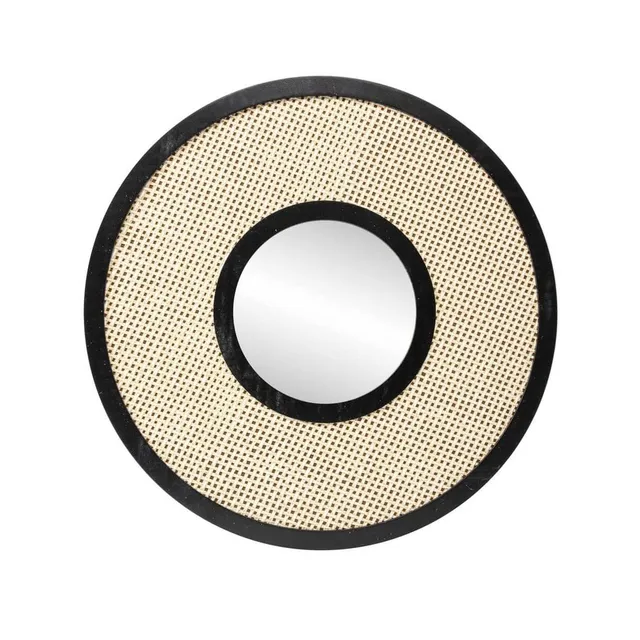 Brio Sixties 35024 miroir rond 48 cm cannage beige