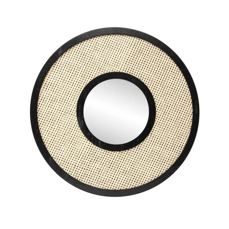 Brio Sixties 35024 miroir rond 48 cm cannage beige