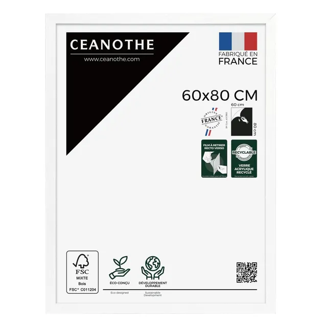 Ceanothe Karma 60x80 cadre photo blanc incassable