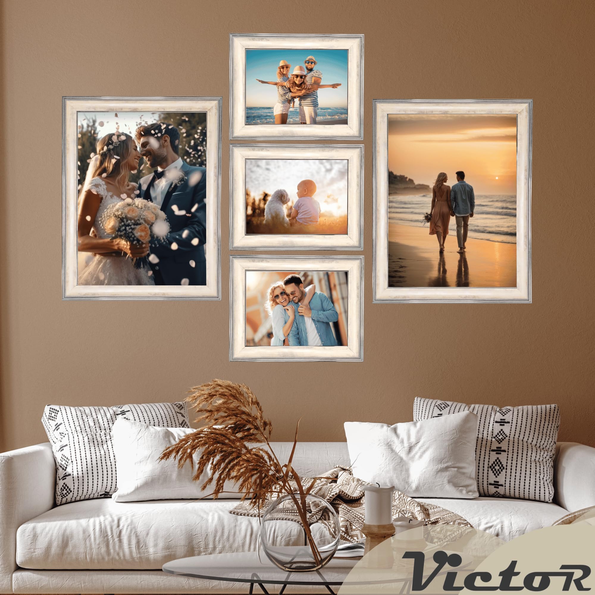 Victor Picasso cadre photo 30x40 cm or baroque large