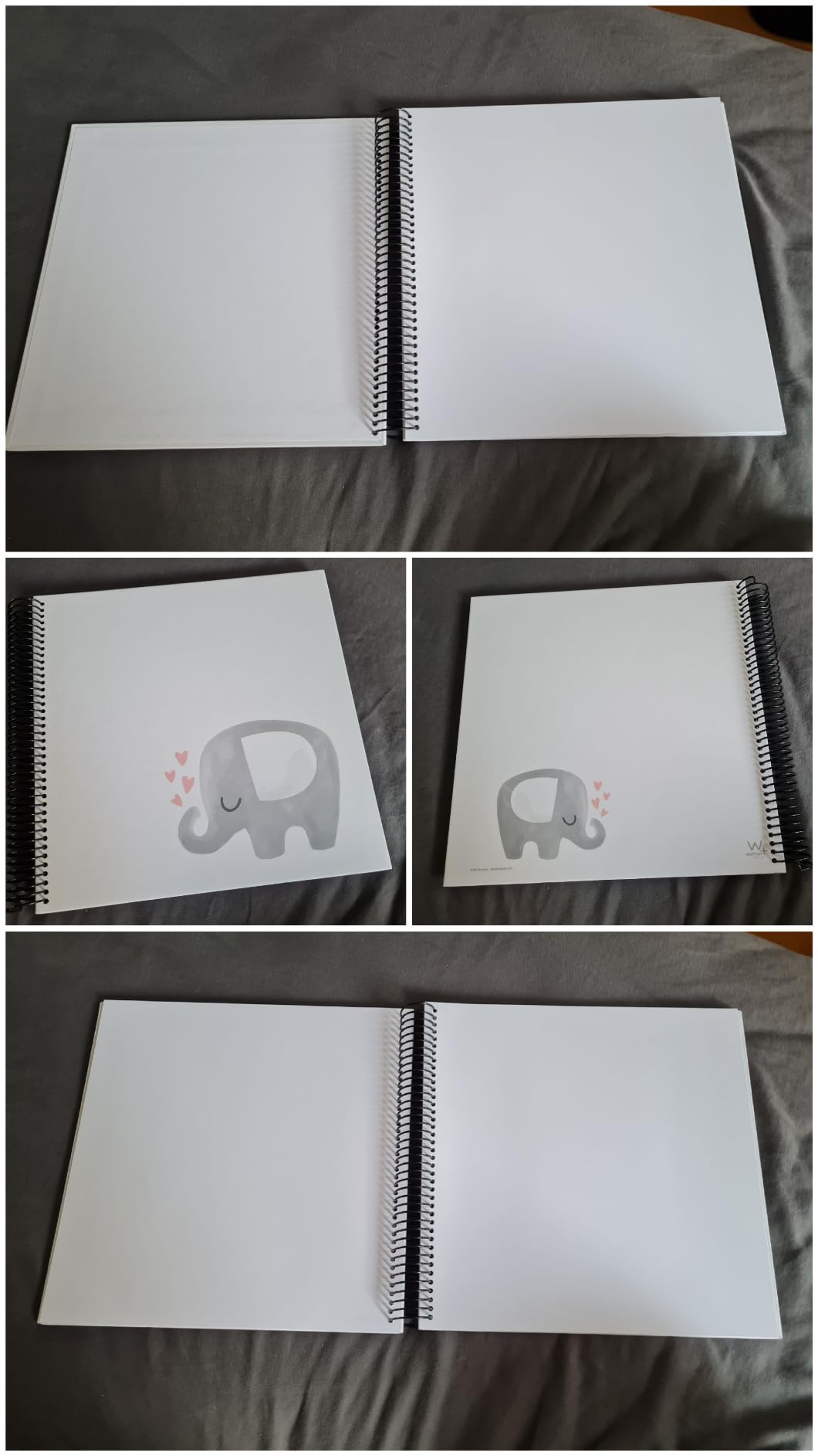 Walther Design SA-133 album photo spirale éléphant 25x25 cm