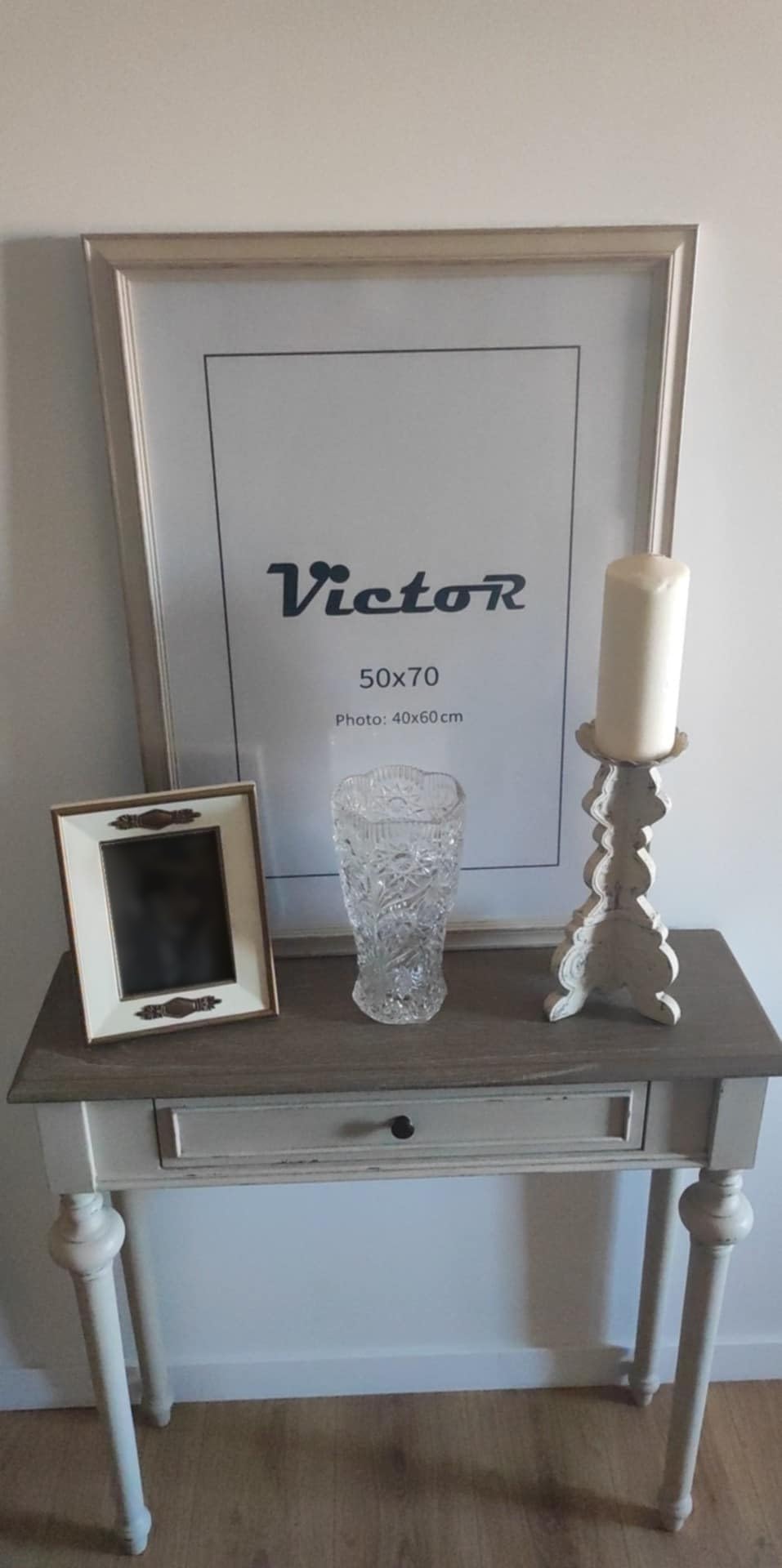 Victor Turner cadre photo beige 50x70 cm vintage