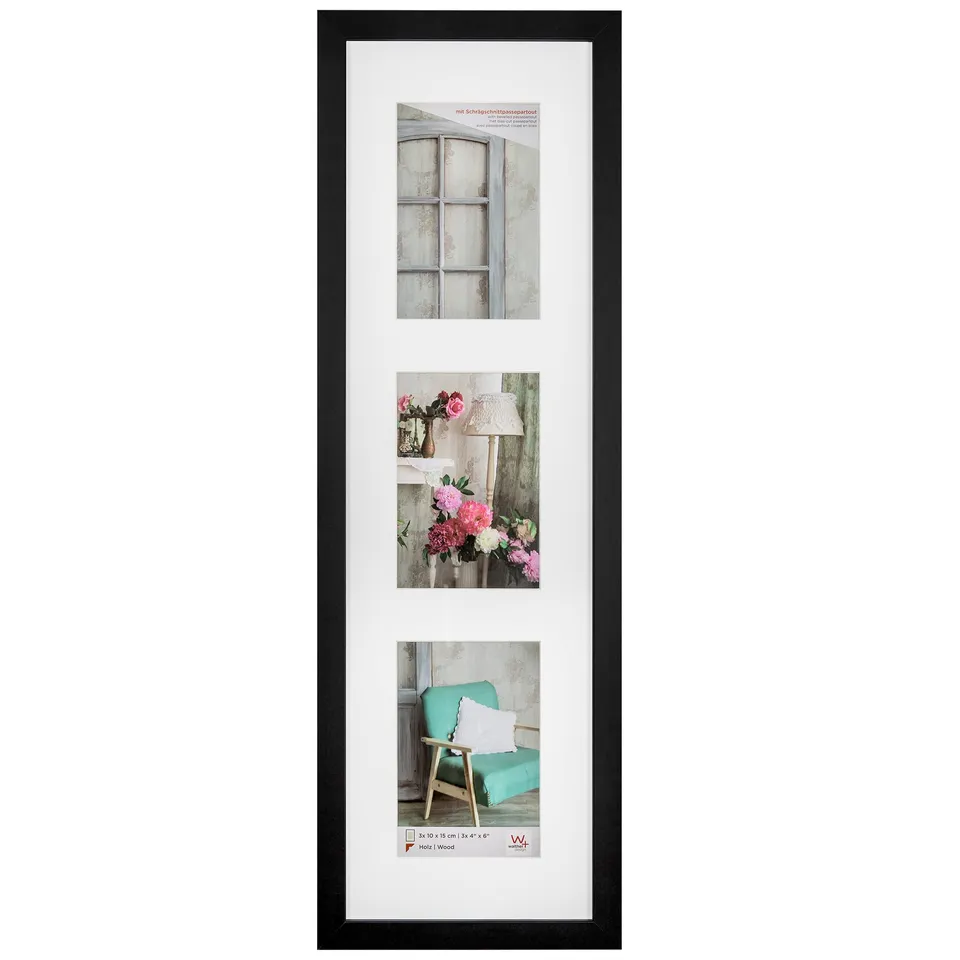 walther design Stockholm EA315B cadre photo noir 3 x 10x15 cm
