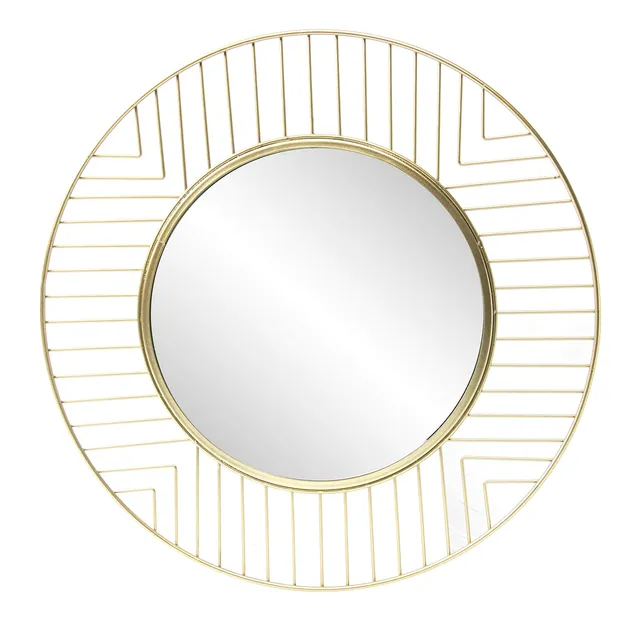 Brio Allure miroir rond 45 cm métal doré
